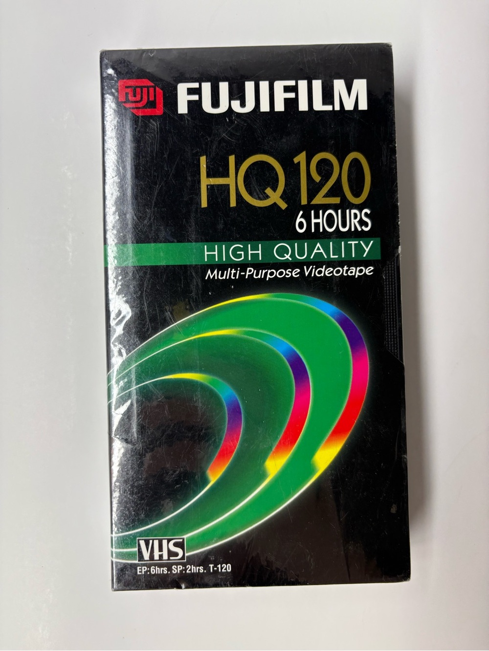 Fujifilm HQ120 VHS Videotape - Black with Green Accent